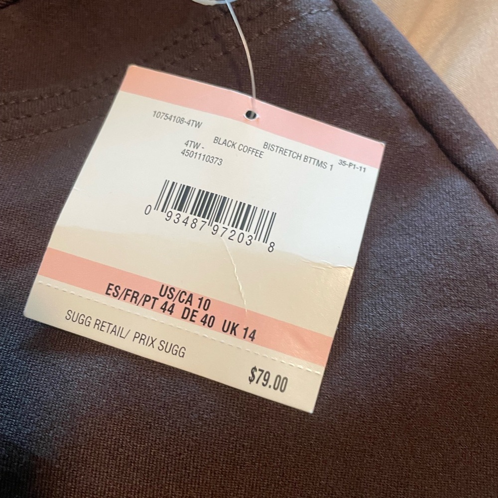 AK Brown Trousers boot cut size 10 new with tags - Picture 2 of 8